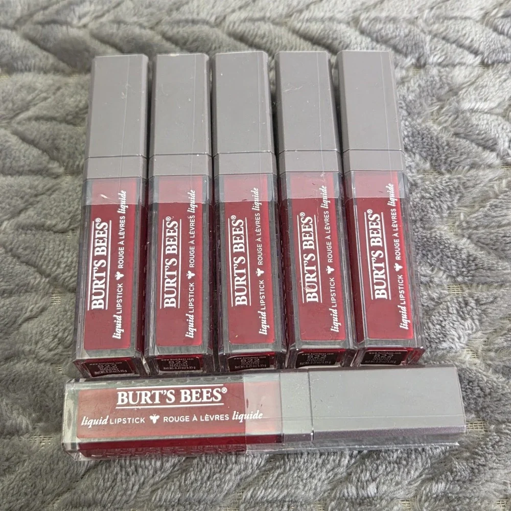 NEW-Sealed 6 SIX Burt's Bees 100% Natural Liquid‎ Lipstick 822 Garnet Glacier